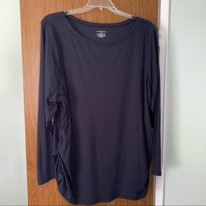 Lane Bryant size 26/28 ruched side long slv shirt